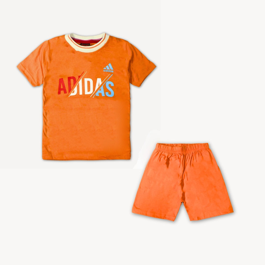 A.D.I.D.A.S Orange Shirt & Short Set