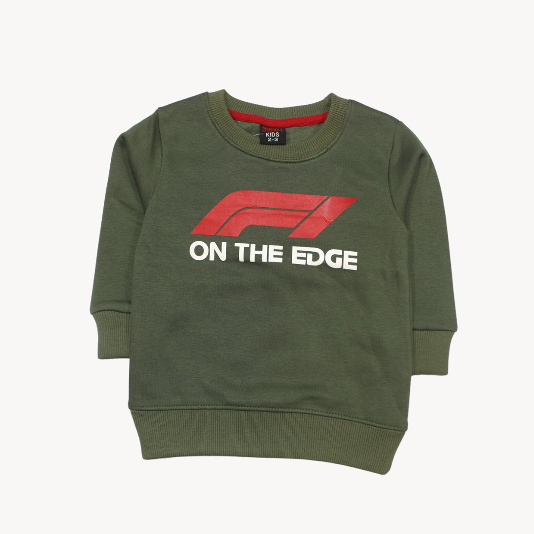 Hunter Green On The Edge Printed Fleece Sweat Shirt
