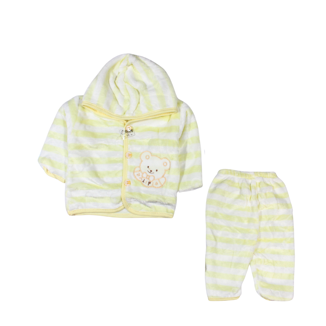 Newborn Winters Yellow Striped PJ Set