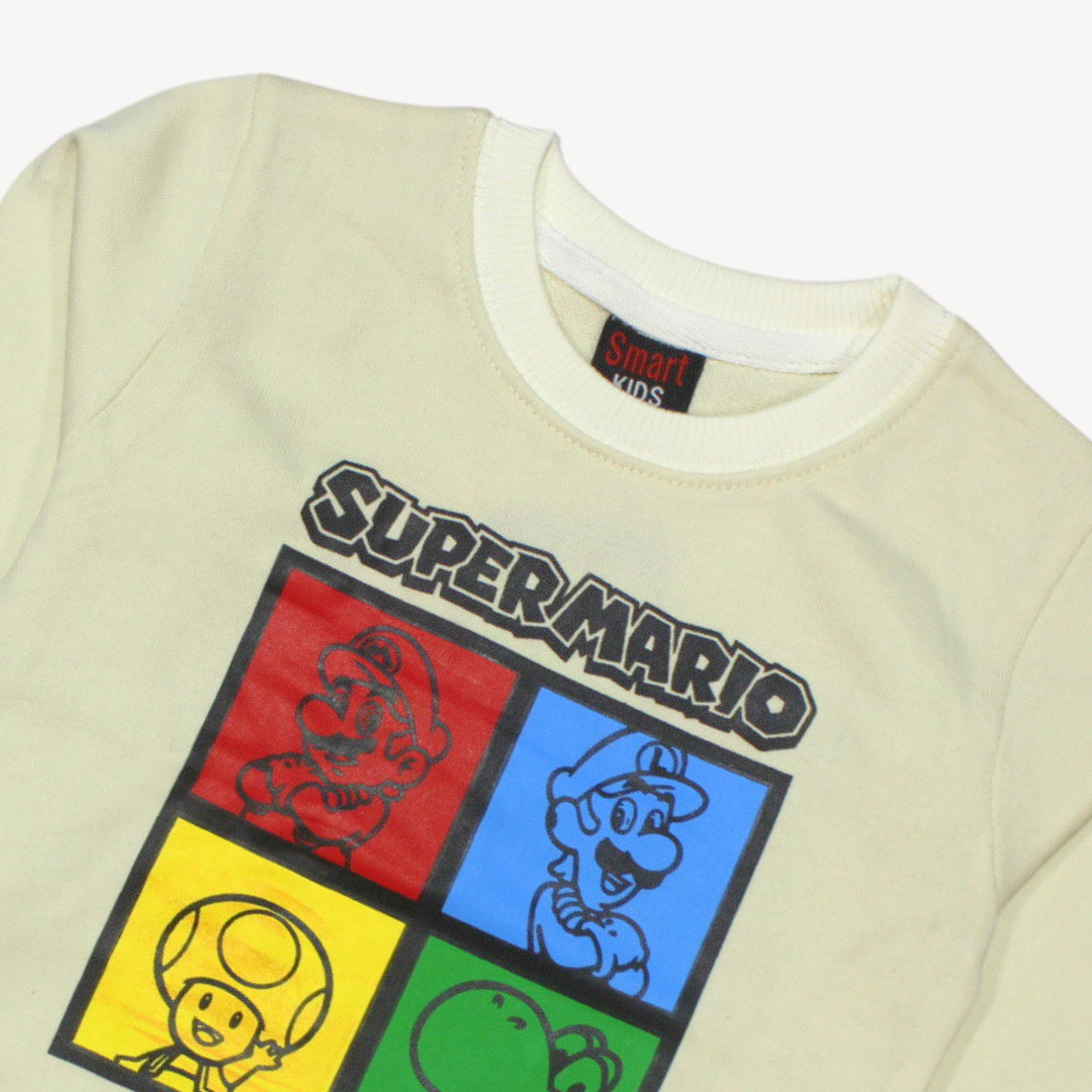 Off-White Super Mario Printed Terry Sweat Shirt