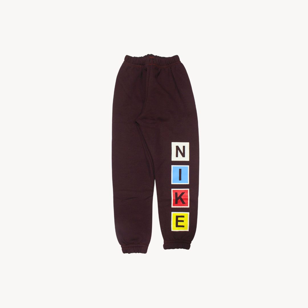 Dark Maroon N.I.K.E Fleece Jogger Pants