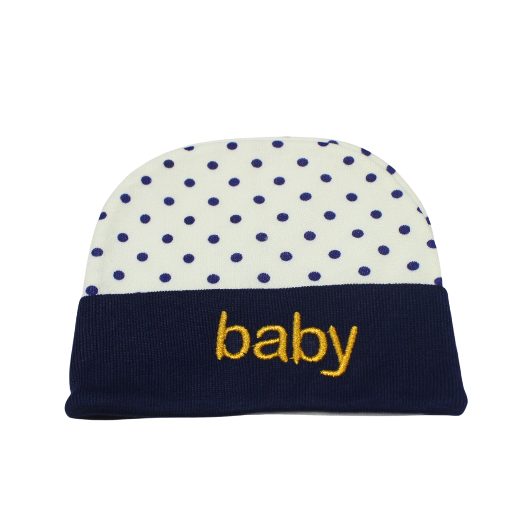 Newborn Polka Dot Blue Baby Warm Cap