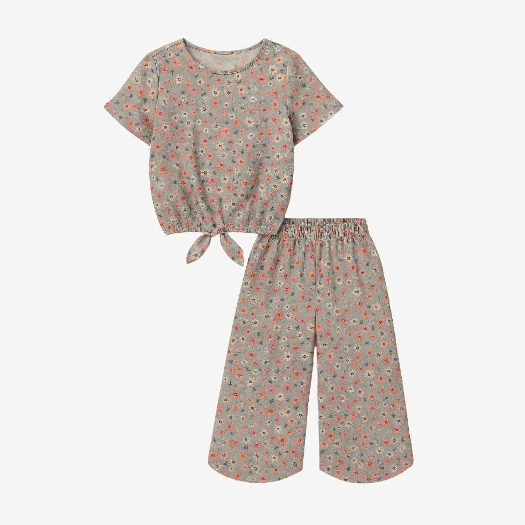 Teal Floral Cotton Summers Co-Ord Set