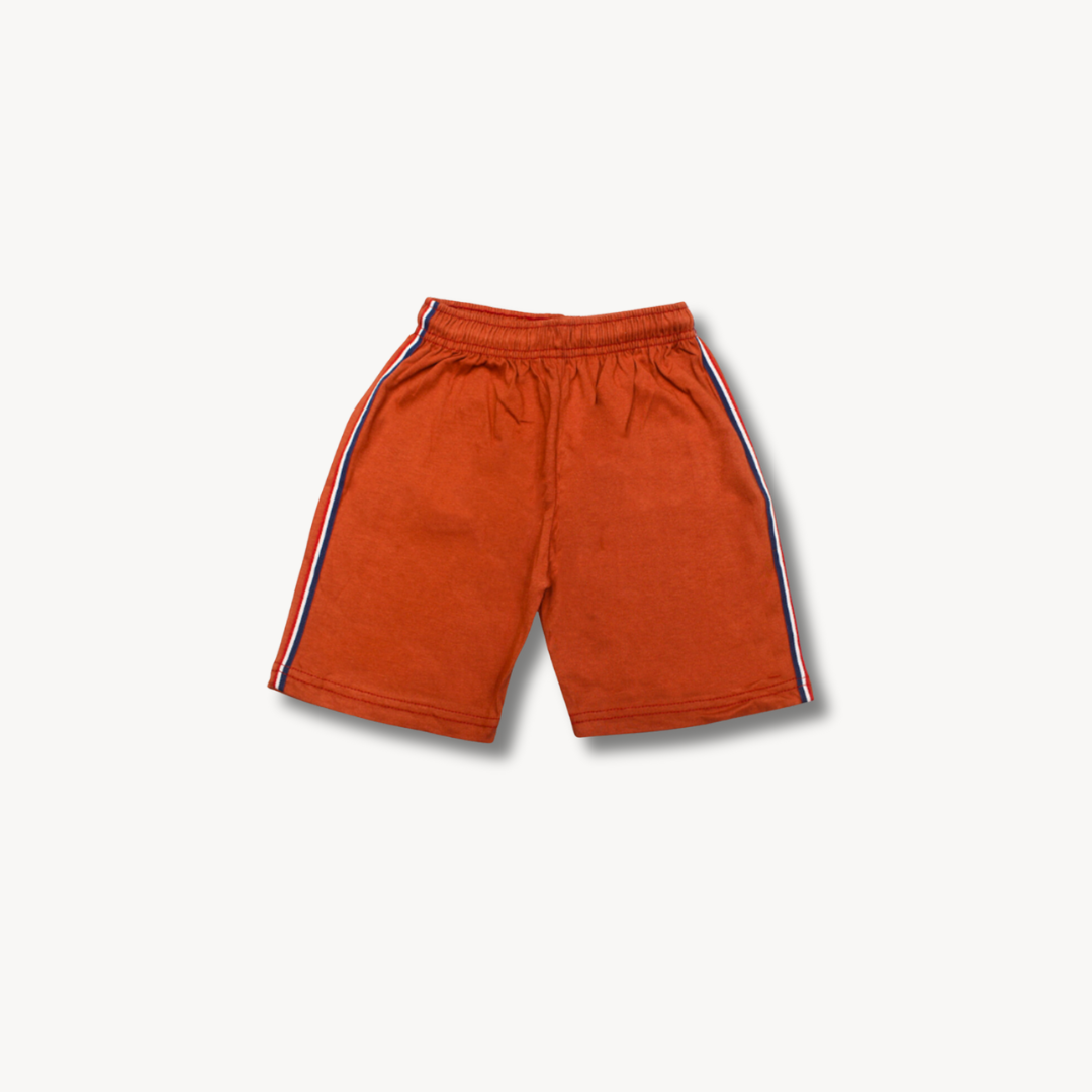 Orange Stripe Cotton Short