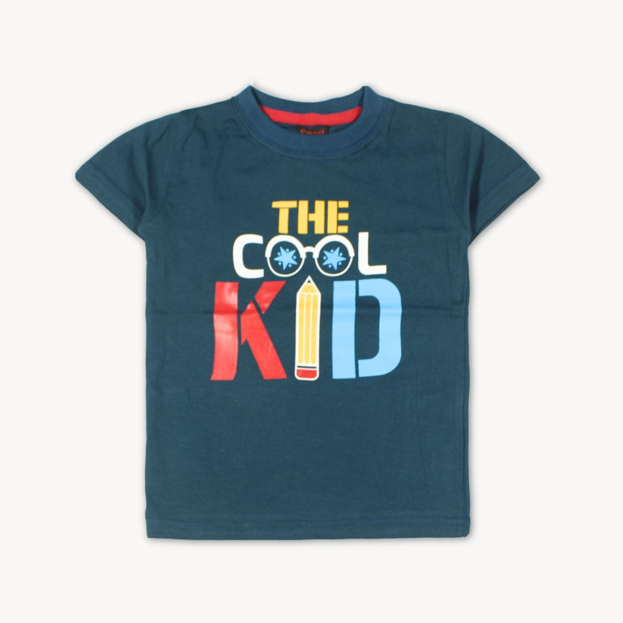 Ocean Blue The Cool Kid Print Cotton T-Shirt