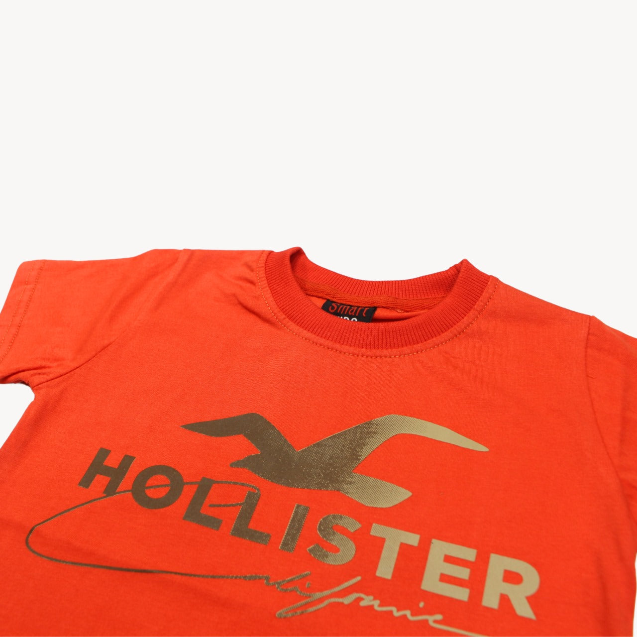 Dark Orange Hollister Printed Cotton T-Shirt