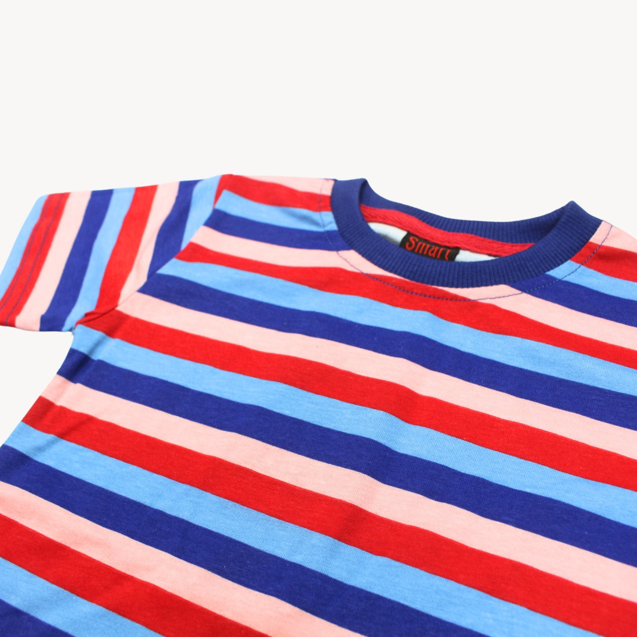 Multi Color Stripe Summers Half Sleeves Printed Pajama Shirt Set
