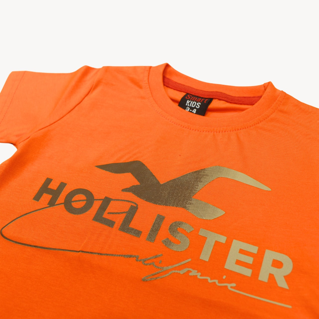 Orange Hollister Printed Cotton T-Shirt