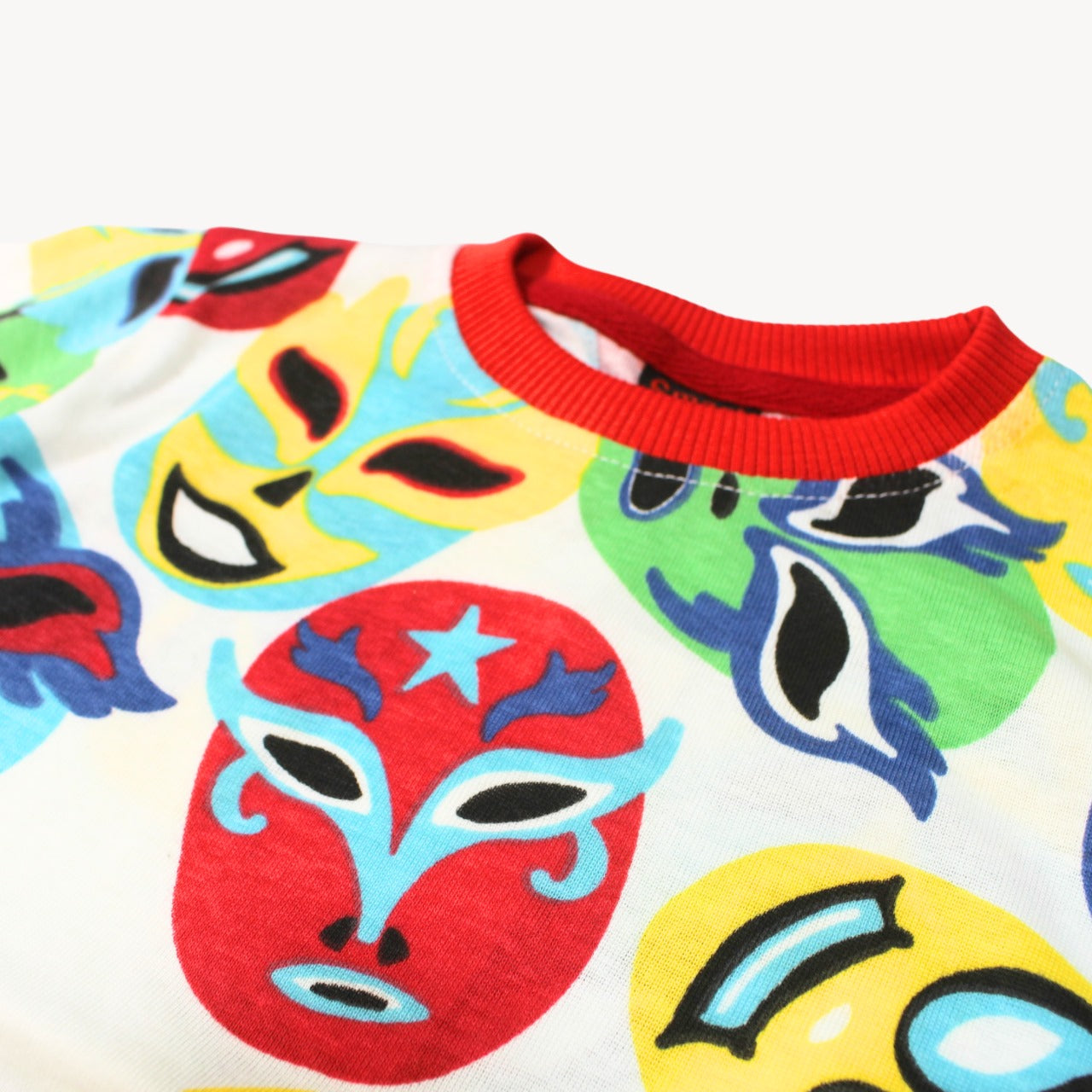 Multicoloured masks Printed Shirt & Short Set