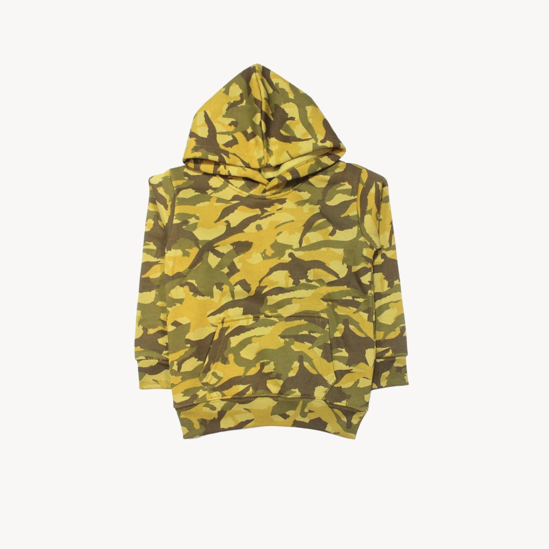 Golden  Camo Fleece Pullover Hoodie