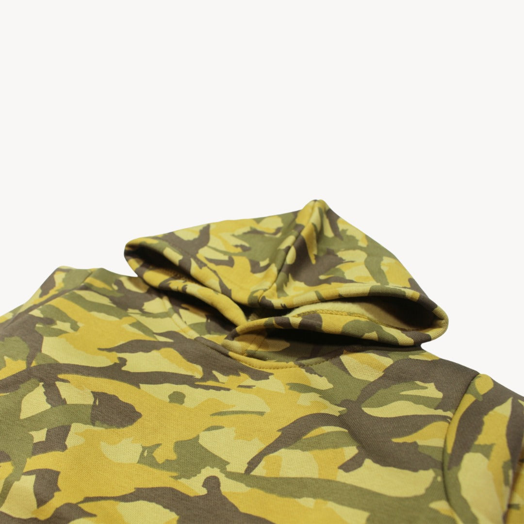 Golden  Camo Fleece Pullover Hoodie