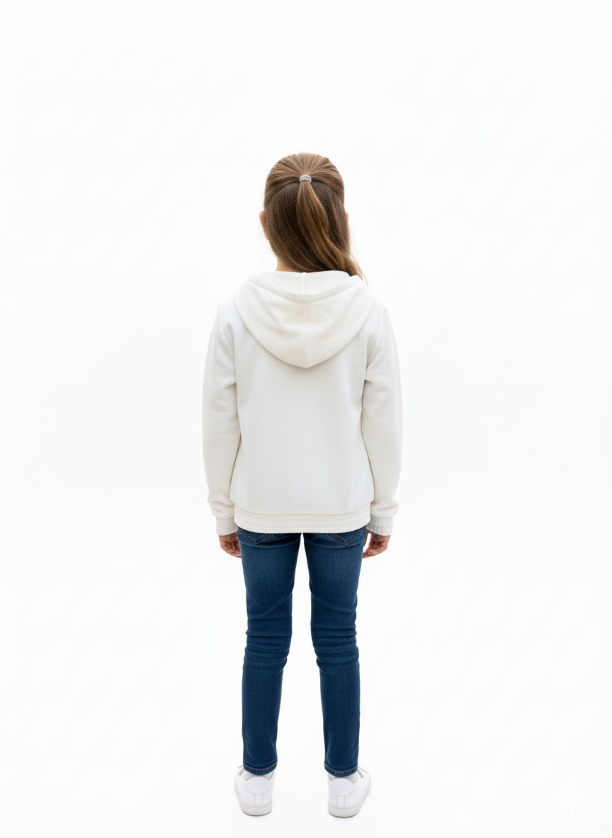 YFK Blue & Beige Paneled Fleece Pullover Hoodie
