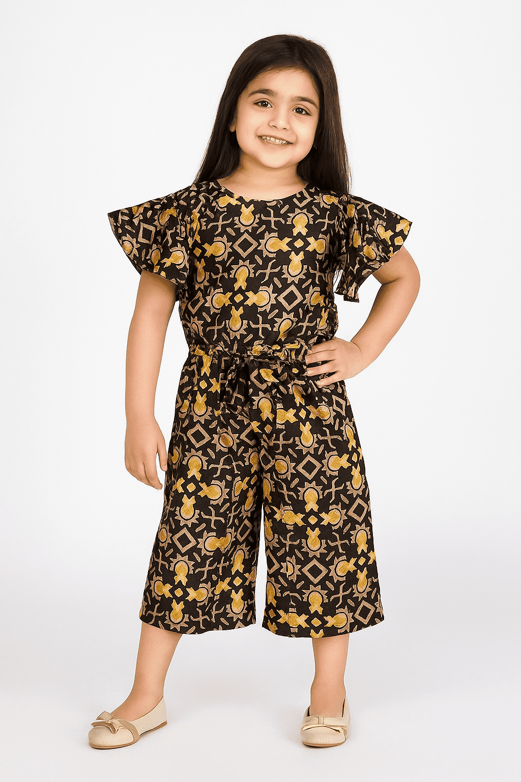 Black Abstract Cotton Summers Co-Ord Set
