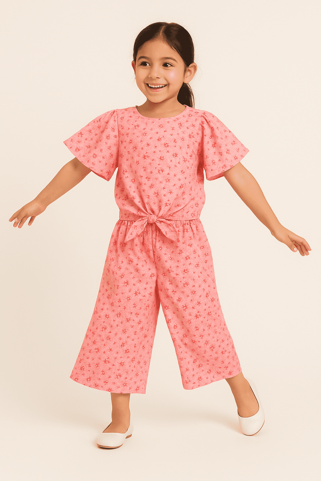 Pink Floral Cotton Summers Co-Ord Set