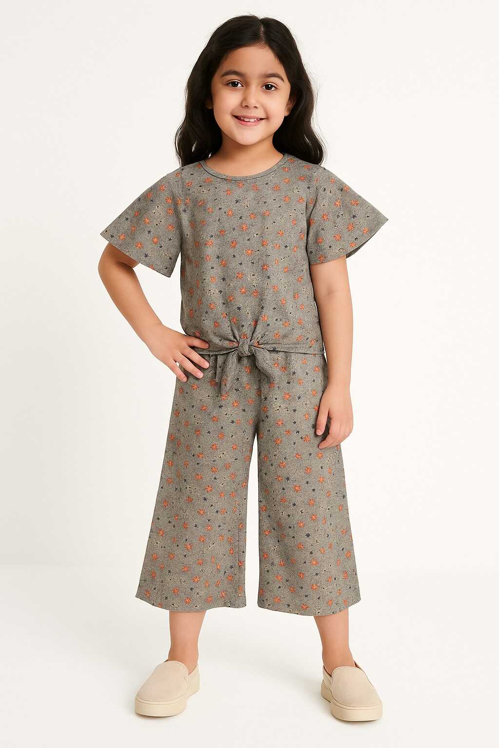 Teal Floral Cotton Summers Co-Ord Set